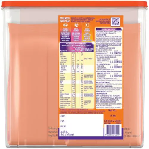 Cadbury Bournvita Chocolate Nutrition Drink, 750 g ((Pack of 2 Pouch) Container 1.5 kg)_1
