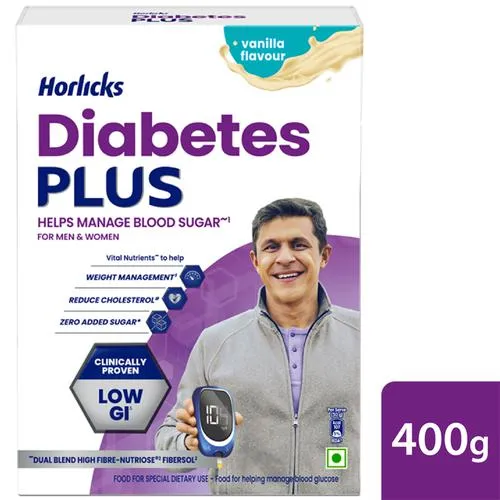 Horlicks Diabetes Plus - Vanilla Flavour, 400 g_0