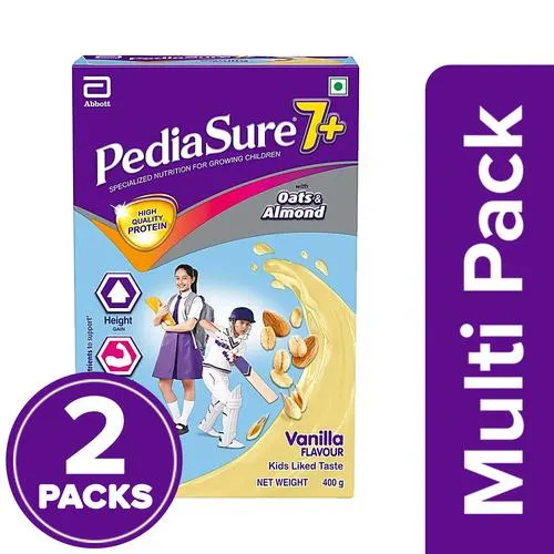 Pediasure 7+ Nutrition Drink - With Oats & Almond, Vanilla Flavour, 2 x 400 g Multipack_0