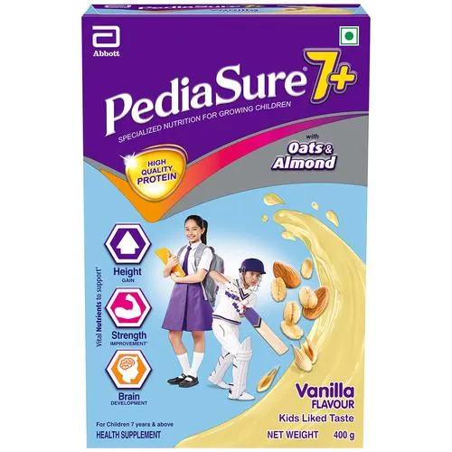 Pediasure 7+ Nutrition Drink - With Oats & Almond, Vanilla Flavour, 2 x 400 g Multipack_1