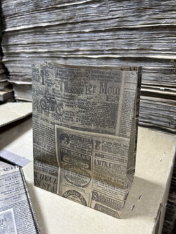 “NEWSPAPER PRINTS”DELIVERY TAKEOUT BAGS - 2 SIZES/RETAIL