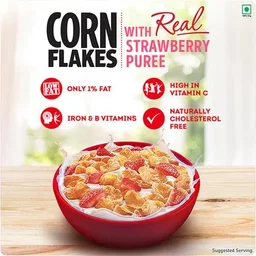 Kellogg's Corn Flakes With Real Strawberry Puree, 300 g