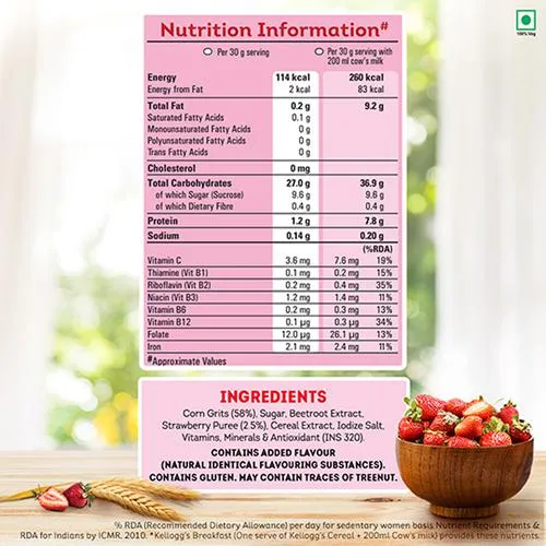 Kellogg's Corn Flakes With Real Strawberry Puree, 300 g_2
