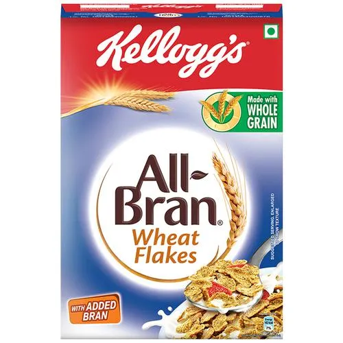 Kellogg's All Bran Wheat Flakes - High In Iron, Naturally Cholesterol Free, 440 g Carton_0