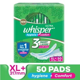 Whisper Ultra Sanitary Pads - XL+, 50 pcs