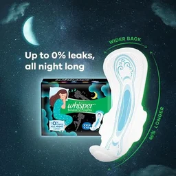 Whisper Bindazzz Nights Sanitary Pads - Double Huge Wings, Wider Back, XXXL Plus, 3x10 pcs (Multipack)