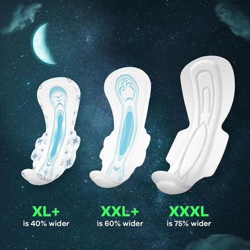 Whisper Bindazzz Nights Sanitary Pads - Double Huge Wings, Wider Back, XXXL Plus, 3x10 pcs (Multipack)_4