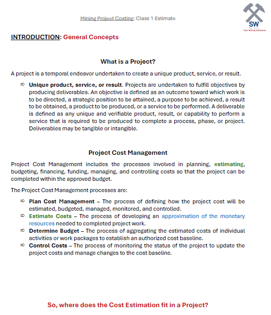 Mining Cost Estimation Handbook - Practical Approach_2