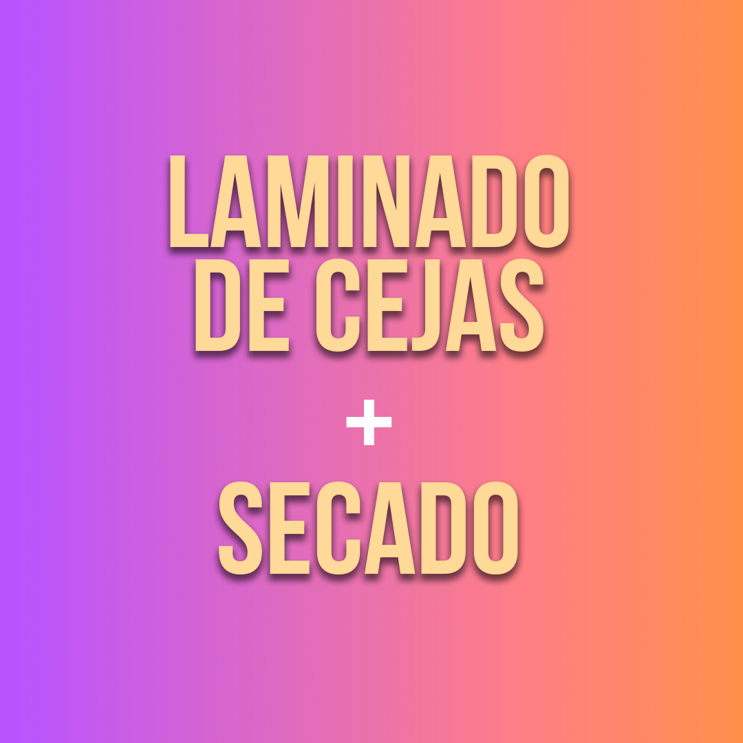 Laminado de cejas y secado