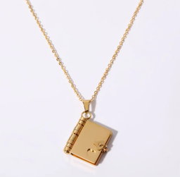 Greatera Stainless Steel Book Necklace 