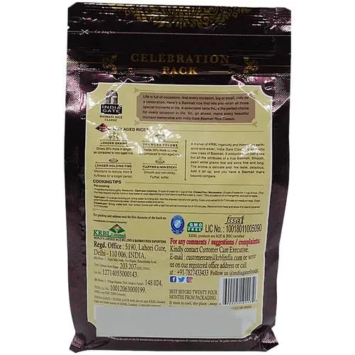 India Gate Basmati Rice/Basmati Akki - Classic, 1 kg Pouch_1