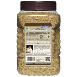 Daawat Basmati Rice/Basmati Akki - Brown (Quick Cooking), 1 kg Jar