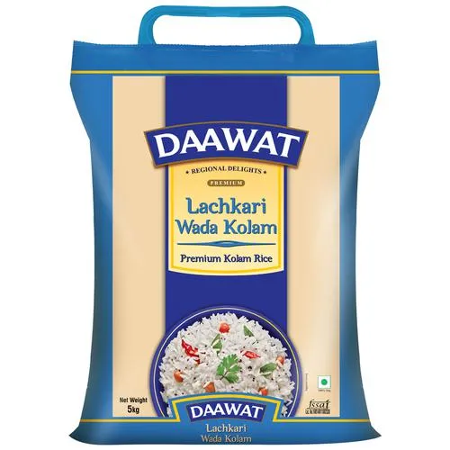 Daawat Lachakari Wada Kolam Rice - Premium, Sourced From Vidharba, 5 kg_0