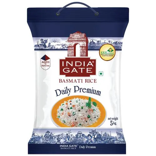 India Gate Basmati Rice Daily Premium, 5 kg_0