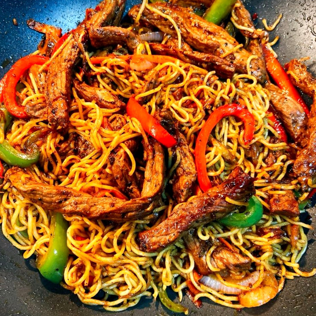 Sautéed Butter N Herbs Beef Slice Black Pepper Spaghetti