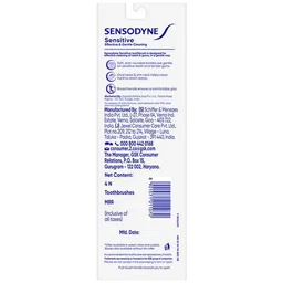 Sensodyne Sensitive Toothbrush - With Soft Rounded Bristles, 4 pcs