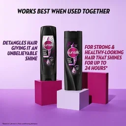 Sunsilk Stunning Black Shine Shampoo - With Amla + Oil, Pearl Protein & Vitamin E, For Long Lasting Shine, 1 L