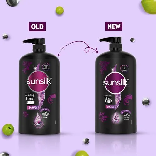 Sunsilk Stunning Black Shine Shampoo - With Amla + Oil, Pearl Protein & Vitamin E, For Long Lasting Shine, 1 L_8