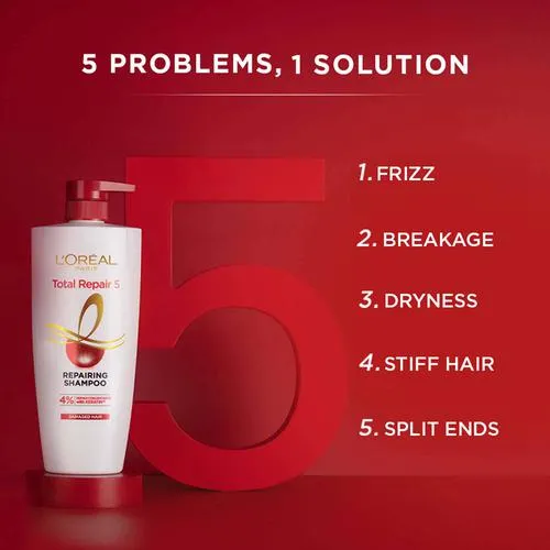 L'OREAL PARIS Loreal Paris Total Repair 5 Shampoo with Keratin XS, 1 L_2