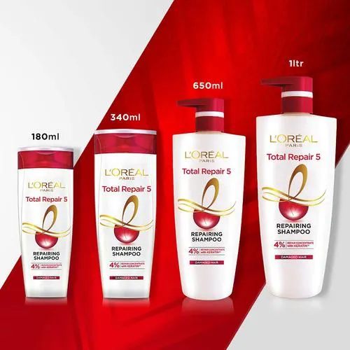 L'OREAL PARIS Loreal Paris Total Repair 5 Shampoo with Keratin XS, 1 L_7