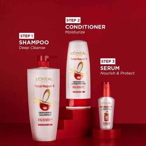 L'OREAL PARIS Loreal Paris Total Repair 5 Shampoo with Keratin XS, 1 L_3
