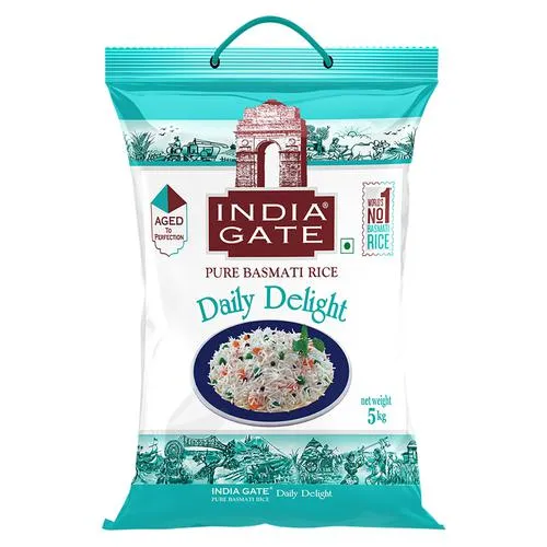 India Gate Daily Delight Pure Basmati Rice, 5 kg_0