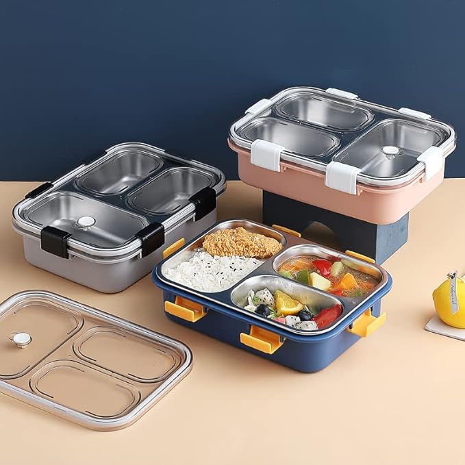 3 Grid Stainless Steel Lunch Box