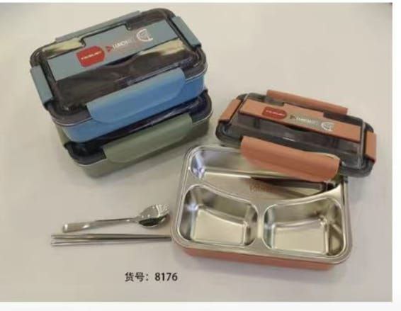 3 Grid Stainless Steel Lunch Box_2
