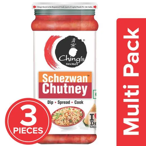 Chings Chutney - Schezwan, 3x250 g Multipack_0