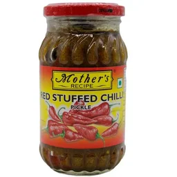 Mother's Recipe Pickle - Red Stuffed Chilli, 400 g Jar