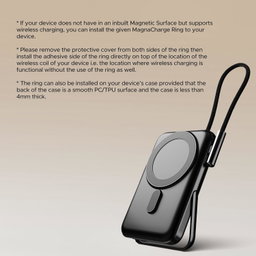 BoAt Energyshroom PB330 MagnaCharge 10000 mAh Magnetic Wireless Power Bank w/ 15W Wireless Charging, Metal Stand,Magnacharge Ring for iPhone and Android phones w/wireless charge(Black)