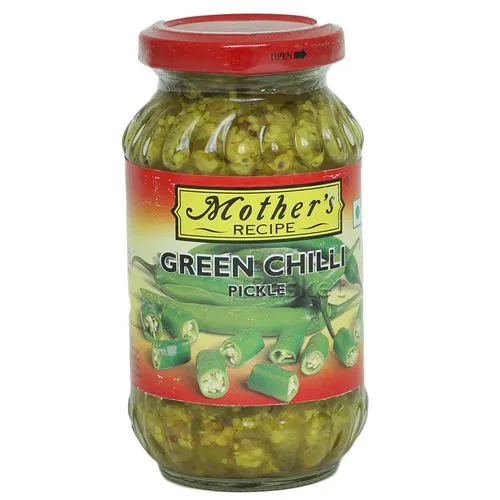 Mother's Recipe Pickle - Green Chilli, 300 g Jar