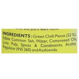 Mother's Recipe Pickle - Green Chilli, 300 g Jar