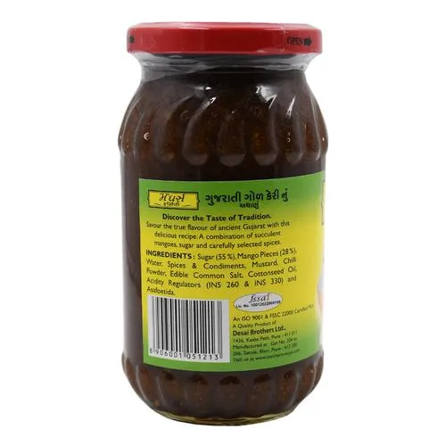 Mother's Recipe Pickle - Gujarati Gorkeri, 350 g Jar_1