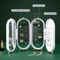 Foldable Unique Exquisite Vintage retro Jewelry Display Rack for Decor Necklace Trinket Box organiser