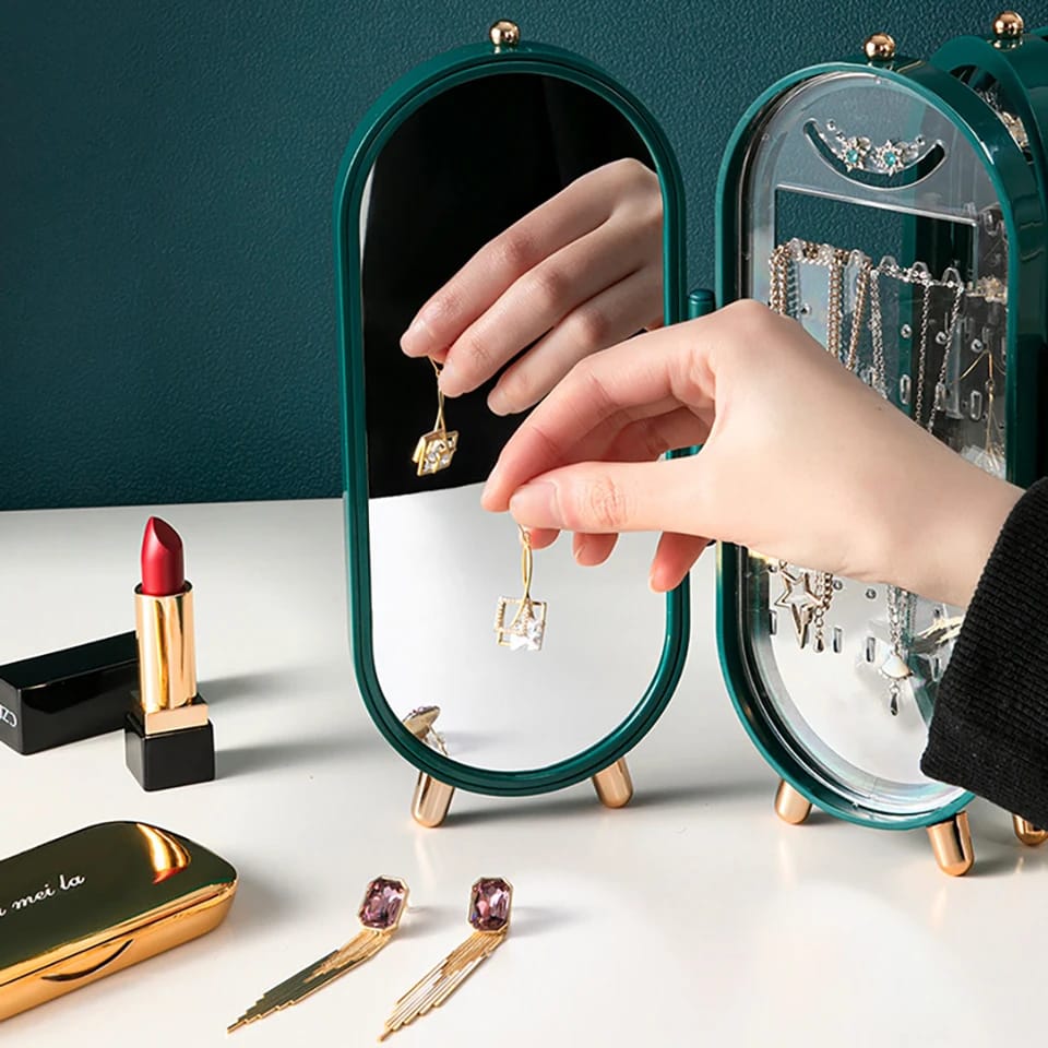 Foldable Unique Exquisite Vintage retro Jewelry Display Rack for Decor Necklace Trinket Box organiser_3