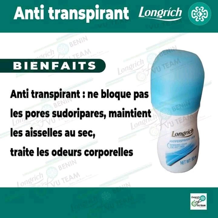 Anti Transpirant Longrich