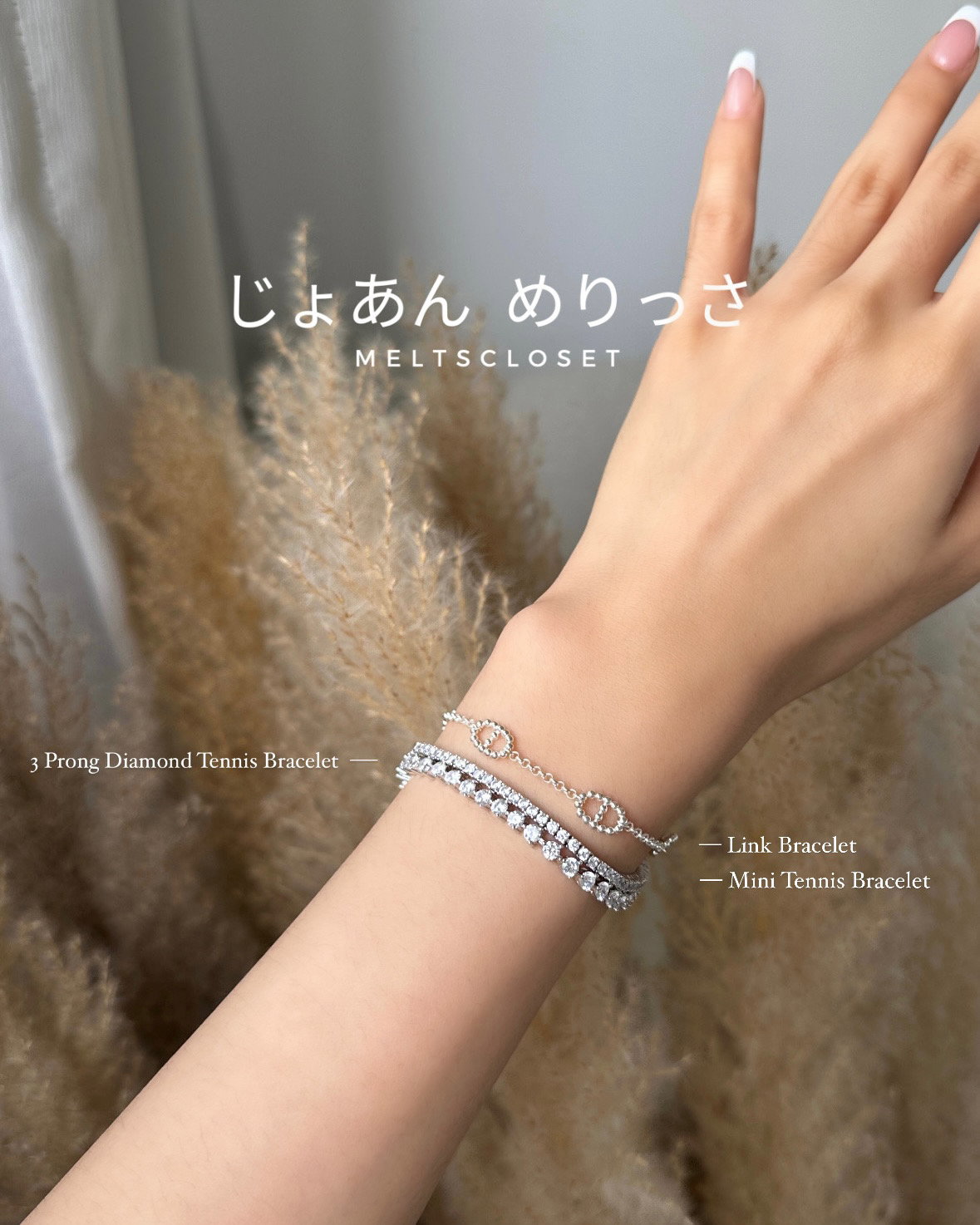  3 PRONG DIAMOND TENNIS BRACELET _6