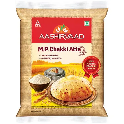 Aashirvaad MP Chakki Atta - 100% Wheat, 0% Maida, 10 kg_0