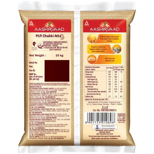Aashirvaad MP Chakki Atta - 100% Wheat, 0% Maida, 10 kg_1