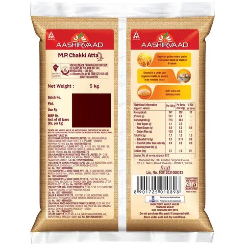 Aashirvaad MP Chakki Atta - 100% Wheat, 0% Maida, 5 kg_1