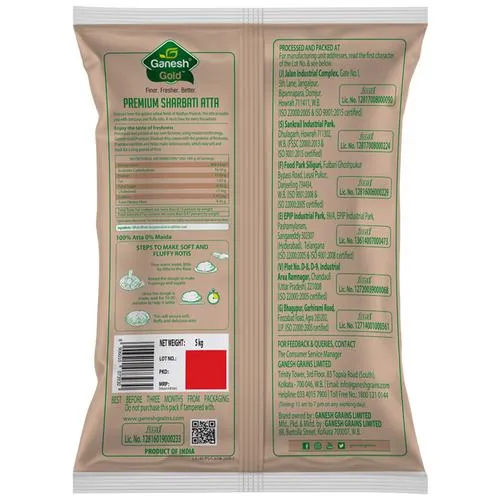 Ganesh Gold - Premium Sharbati Atta, 5 kg_1