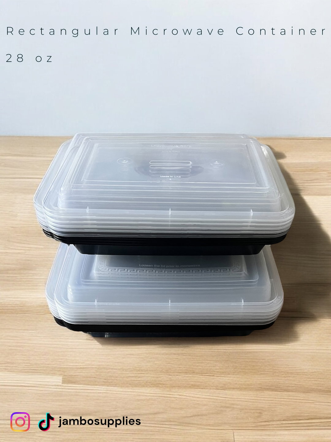 Re 28 Oz Black Base Containers