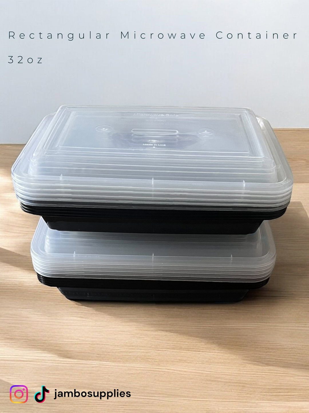 Re 32 Oz Black Base Containers