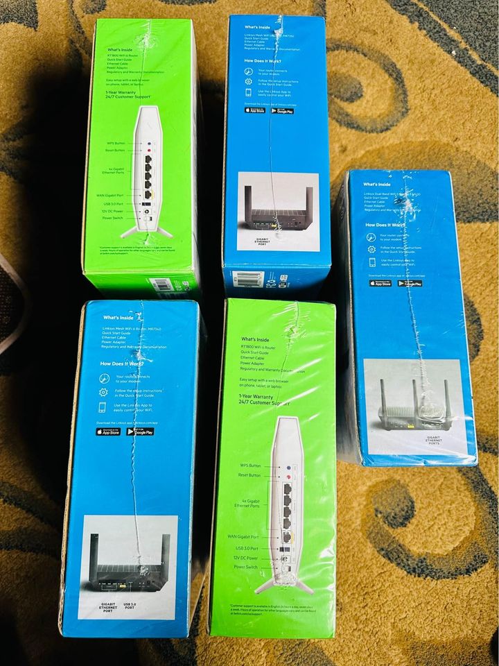 LINKSYS and BELKIN WiFi 6 and WiFi 5 routers