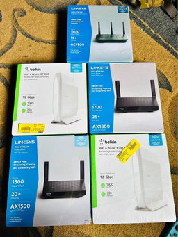 LINKSYS and BELKIN WiFi 6 and WiFi 5 routers