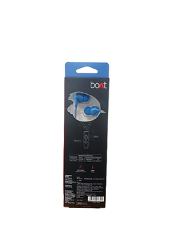 BoAt BassHeads 100 in-Ear Wired Earphones with Hawk Inspired Design, Integrated Multifunction control, Super Extra Bass & Instant Voice Assistant(Blue)
