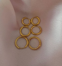 3 Pairs  Small hoops 