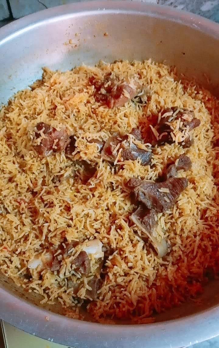 Chiken Yakhni pulao with Chiken Shami Kabab/ Beef Yakhni polao with chikan shami kabab and raita 