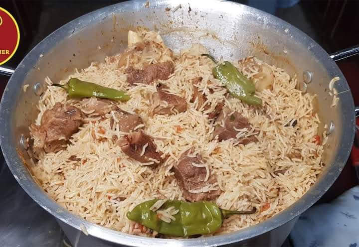 Chiken Yakhni pulao with Chiken Shami Kabab/ Beef Yakhni polao with chikan shami kabab and raita _1